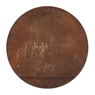 Lot #4043 Athens 1896 Olympics Bronze Winner's Medal - Image 2