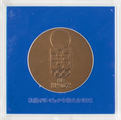 Lot #4139 Sapporo 1972 Winter Olympics Bronze Participation Medal - Image 1