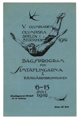 Lot #4265 Stockholm 1912 Olympics Swimming Program (July 10) - Image 1