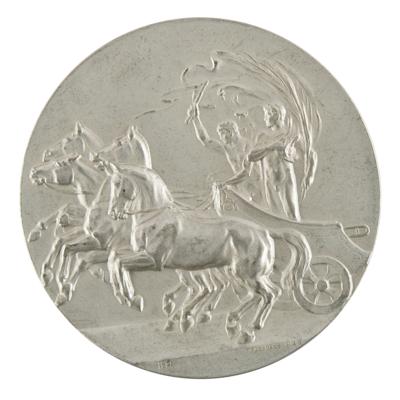 Lot #4112 Stockholm 1912 Olympics Pewter Participation Medal - Image 2