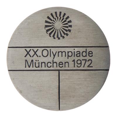 Lot #4140 Munich 1972 Summer Olympics Steel Participation Medal - Image 1