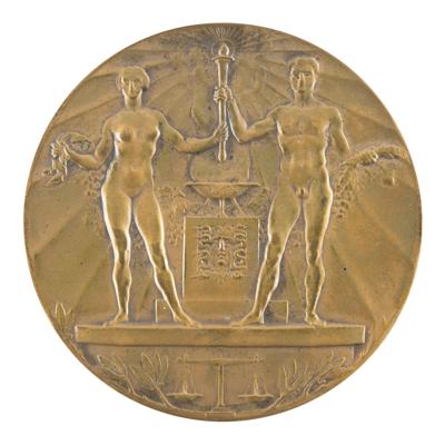 Lot #4116 Amsterdam 1928 Summer Olympics Bronze Participation Medal - Image 1