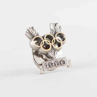 Lot #4069 Rome 1960 Summer Olympics Silver Winner's Medal Pin - Image 1