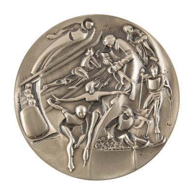 Lot #4143 Lake Placid 1980 Winter Olympics Nickel-Silver Participation Medal - Image 1
