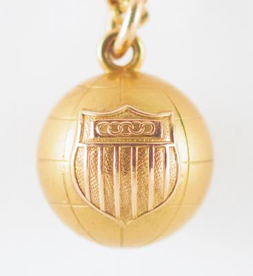 Lot #4340 Amsterdam 1928 Summer Olympics 14K Gold Charm and American Olympic Committee Report by Douglas MacArthur - Image 2