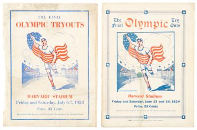 Lot #4275 Harvard Stadium 1924 and 1928 Olympic Tryouts Programs - Image 1