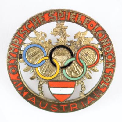 Lot #4204 London 1948 Summer Olympics Austrian NOC Badge - Image 1