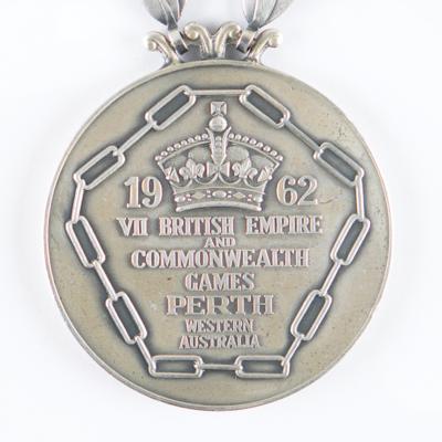 Lot #4070 Perth 1962 British Empire and Commonwealth Games Silver Winner's Medal - Image 1