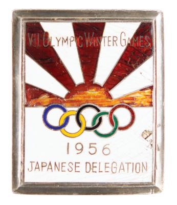Lot #4354 Cortina 1956 Winter Olympics Japanese Delegation Belt Buckle - Image 1