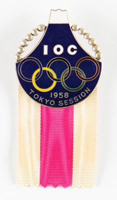 Lot #4227 54th IOC Session in Tokyo, 1958. IOC Session Badge - Image 1