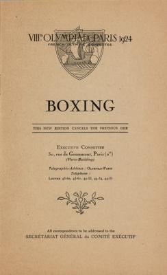 Lot #4271 Paris 1924 Summer Olympics Boxing Regulations Booklet - Image 2