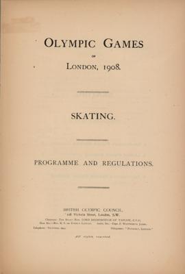Lot #4261 London 1908 Olympics Figure Skating Booklet - Image 2