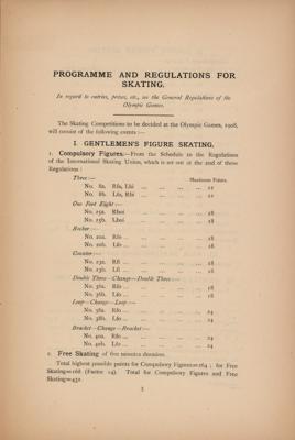 Lot #4261 London 1908 Olympics Figure Skating Booklet - Image 3