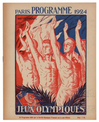Lot #4273 Paris 1924 Summer Olympics Program for