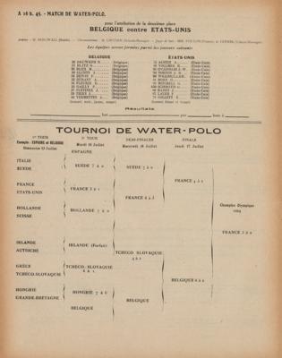 Lot #4274 Paris 1924 Summer Olympics Program for Aquatics - Image 4