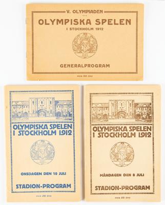 Lot #4268 Stockholm 1912 Olympics (3) Programs - Image 1