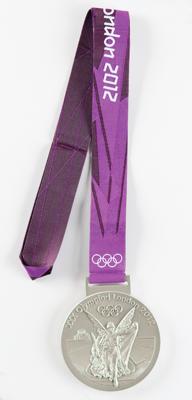 Lot #4098 London 2012 Summer Olympics Silver Winner's Medal for Football