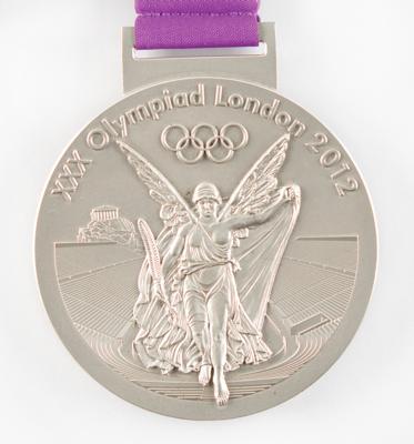 Lot #4098 London 2012 Summer Olympics Silver Winner's Medal for Football - Image 3