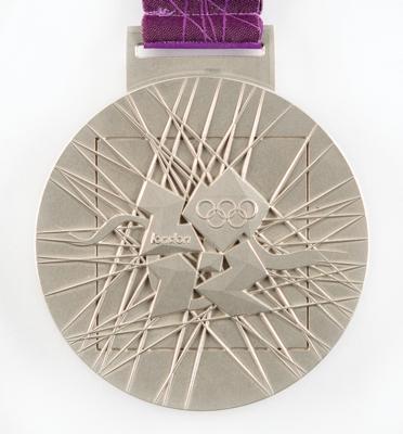 Lot #4098 London 2012 Summer Olympics Silver Winner's Medal for Football - Image 4