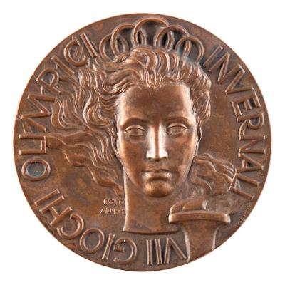 Lot #4064 Cortina 1956 Winter Olympics Bronze Winner's Medal