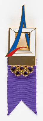 Lot #4250 Paris 1994 Centennial Olympic Congress IOC Session Badge - Image 1