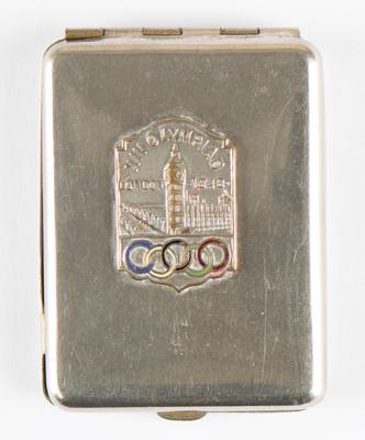 Lot #4352 London 1948 Summer Olympics Silver Plated Matchbox - Image 1