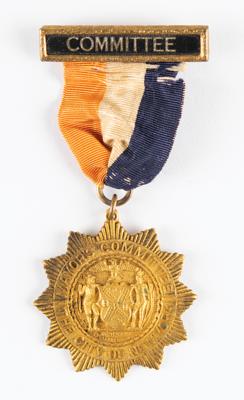 Lot #4178 Amsterdam 1928 Summer Olympics NYC Celebration Committee Badge - Image 1
