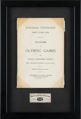 Lot #4258 St. Louis 1904 Olympics Program and Ticket Stub - Image 1