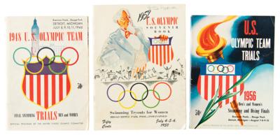 Lot #4314 Olympic Swimming Trials Programs (1948-1956) - Image 1