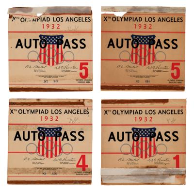 Lot #4343 Los Angeles 1932 Summer Olympics Auto Passes (4) - Image 1