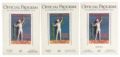 Lot #4294 Los Angeles 1932 Summer Olympics Daily Programs (3) - Image 1