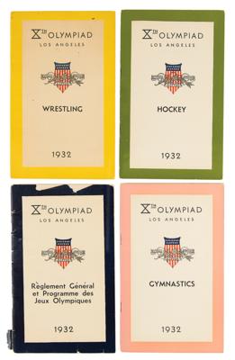 Lot #4295 Los Angeles 1932 Summer Olympics Lot of (5) Regulation Programs for Officials - Image 1