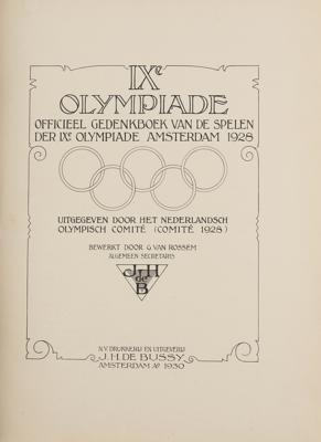 Lot #4279 Amsterdam 1928 Summer Olympics Official Report - Image 2