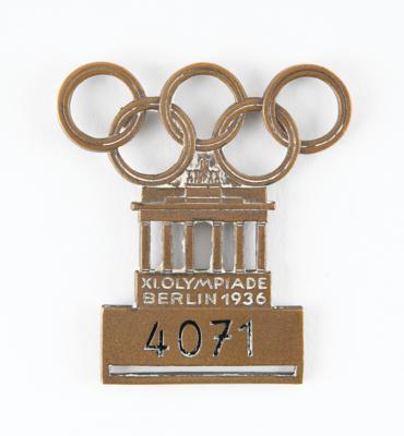 Lot #4193 Berlin 1936 Summer Olympics Badge