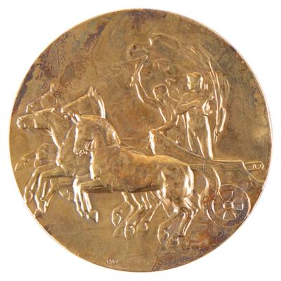 Lot #4125 London 1948 Summer Olympics Gilt Bronze Participation Medal - Image 1