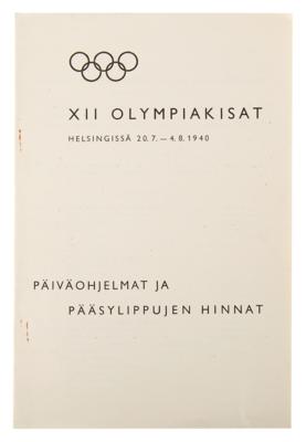 Lot #4312 Helsinki 1940 Summer Olympics Program [Canceled Games] - Image 2