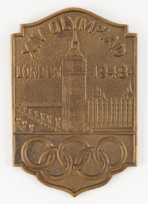 Lot #4351 London 1948 Summer Olympics Bronze Commemorative Plaquette - Image 1