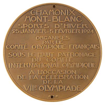 Lot #4052 Chamonix 1924 Winter Olympics Bronze Winner's Medal - Image 2