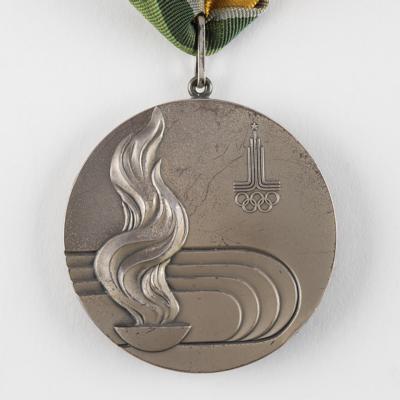 Lot #4082 Moscow 1980 Summer Olympics Silver Winner's Medal - Image 4
