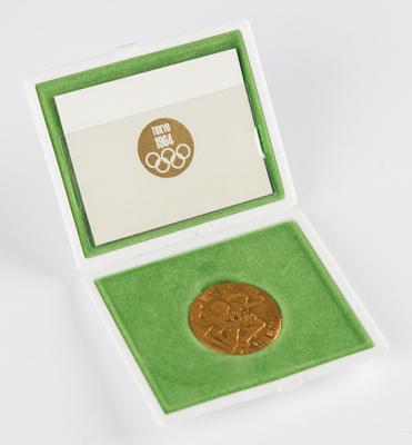 Lot #4359 Tokyo 1964 Summer Olympics Copper Commemorative Medal - From the Collection of IOC Member James Worrall - Image 3