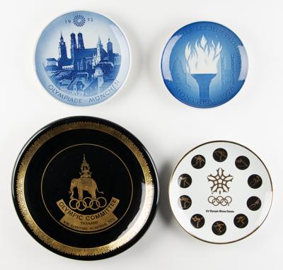 Lot #4384 Olympic Commemorative Plates (4) - From the Collection of IOC Member James Worrall - Image 1