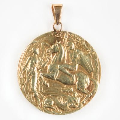 Lot #4050 London 1908 Olympics Gold Winner's Medal for Shooting - Image 2