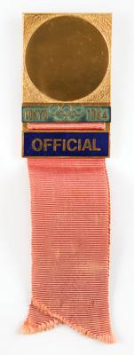 Lot #4222 Tokyo 1964 Summer Olympics Official's Badge for Athletics - Image 1