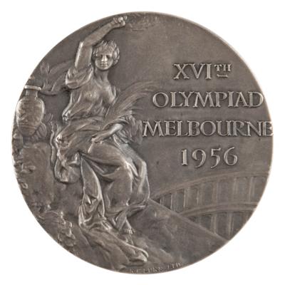 Lot #4066 Melbourne 1956 Summer Olympics Silver Winner's Medal - Image 1