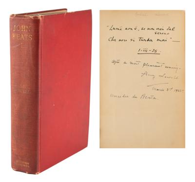 Lot #419 Amy Lowell Signed Book - Image 1