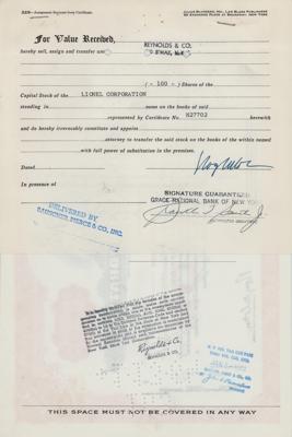 Lot #150 Roy Cohn Document Signed