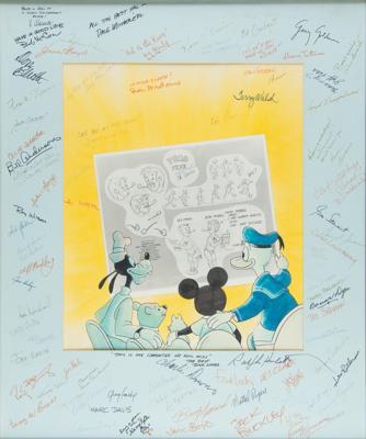 Lot #375 Disney Animators Signed Retirement Card