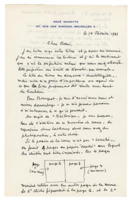 Lot #330 Rene Magritte Autograph Letter Signed on
