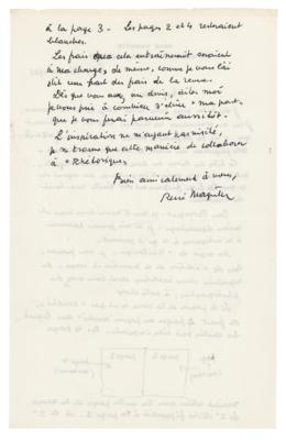 Lot #330 Rene Magritte Autograph Letter Signed on Magazine - Image 2