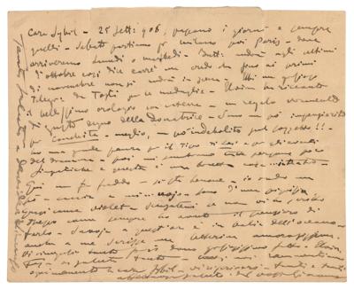 Lot #444 Giacomo Puccini Autograph Letter Signed